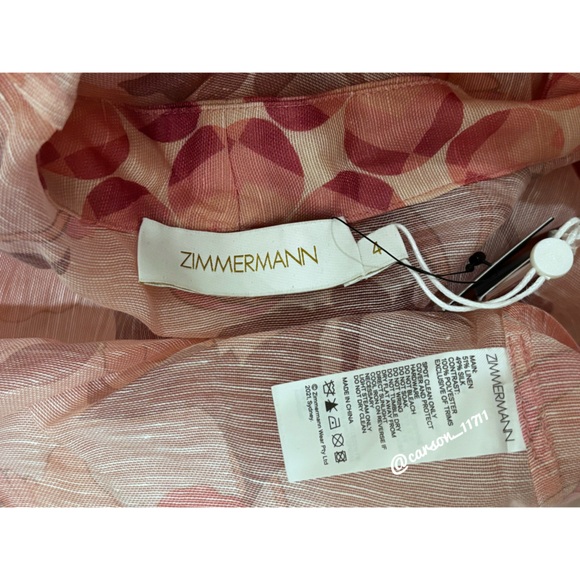 NWT Zimmermann Concert Scalloped Floral Shirt AU4, US12 - Picture 8 of 15